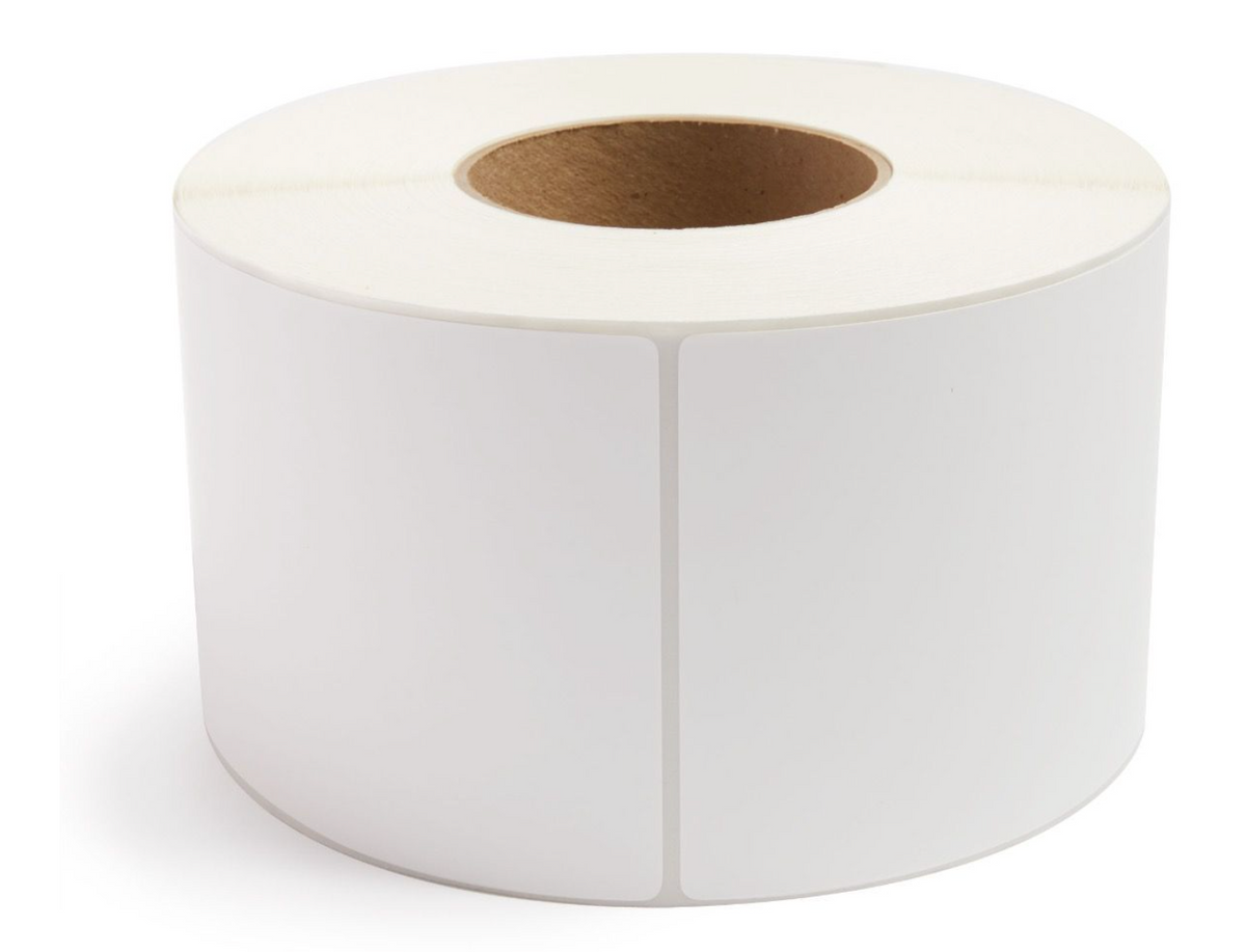 3" x 8" White Thermal Transfer Labels – 3" Core
