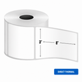 3" x 8" White Direct Thermal Labels